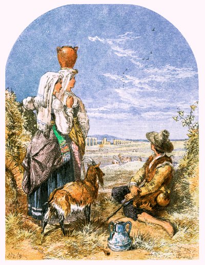 「旅人」のイラスト 作： Myles Birket Foster